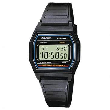 Horlogeband Casio F-28W-1QY / 71607366 Kunststof/Plastic Zwart 18mm